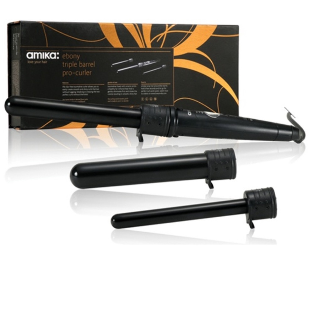 Amika 3P Tourmaline Curler Wand (3 sizes)